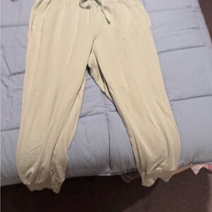 Womens Soft Green Jogger Pants